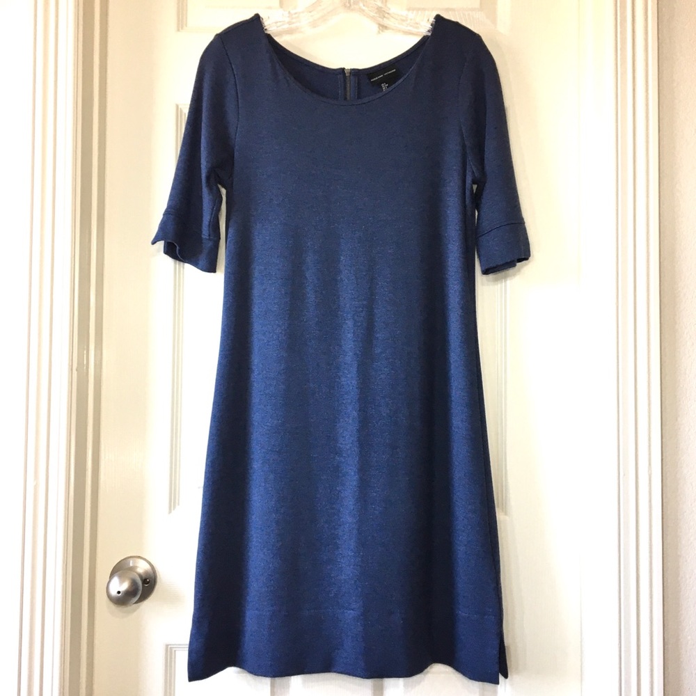 Adrienne Vittadini | Shift Dress in Heathered Blue